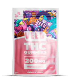 VEED Delta 9 THC Gummies 10mg | THC Edibles in Australia with Peach Mango, Blueberry Cotton Candy, and Grape Soda Flavors.